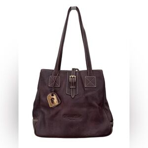 Vintage Y2K Dooney & Bourke Pebble Brown Leather Large Handbag